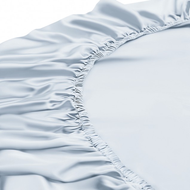 Alice Blue 22 Momme Mulberry Silk Fitted Sheet Canada Alice Blue 22 Momme Mulberry Silk Fitted Sheet Canada