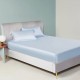 Baby Blue 22 Momme Mulberry Silk Fitted Sheet Canada Baby Blue 22 Momme Mulberry Silk Fitted Sheet Canada