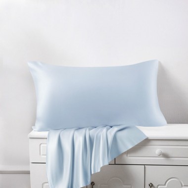 Baby Blue 22 Momme Mulberry Silk Pillowcase with Hidden Zipper Canada