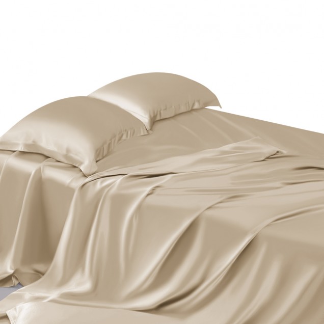 Beige 22 Momme Mulberry Silk Sheet Set Canada Beige 22 Momme Mulberry Silk Sheet Set Canada