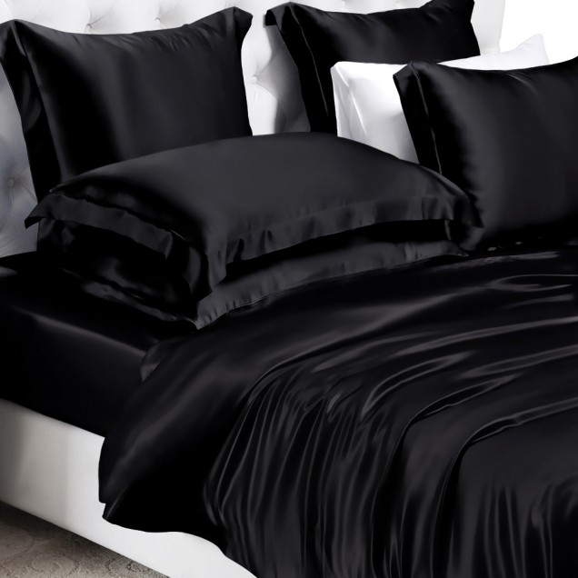 Black 22 Momme Mulberry Silk Duvet Cover Canada Black 22 Momme Mulberry Silk Duvet Cover Canada