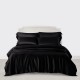 Black 3 PCS 22 Momme Mulberry Silk Duvet Cover Set Canada Black 3 PCS 22 Momme Mulberry Silk Duvet Cover Set Canada