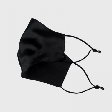 Black Double-Sided 22 Momme Silk Face Mask Canada