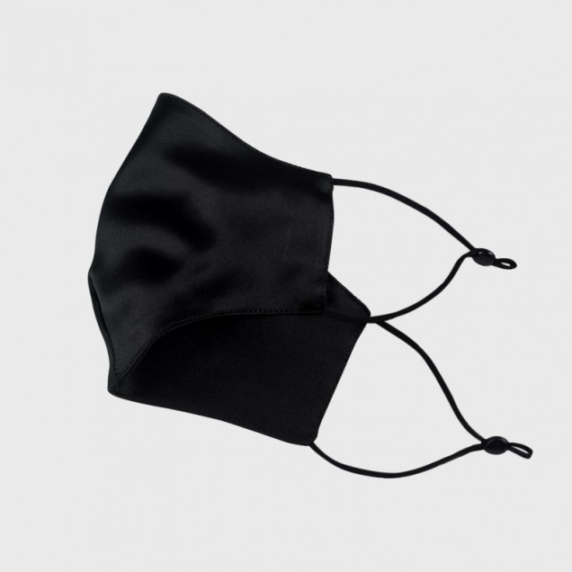 Black Double-Sided 22 Momme Silk Face Mask Canada Black Double-Sided 22 Momme Silk Face Mask Canada