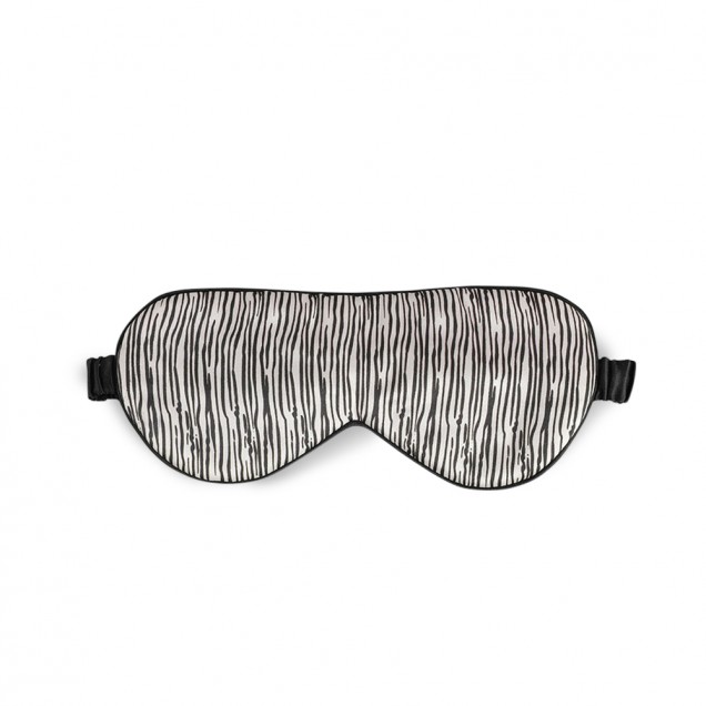Black & Silver Silk Sleep Mask Canada