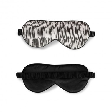 Black & Silver Silk Sleep Mask Canada