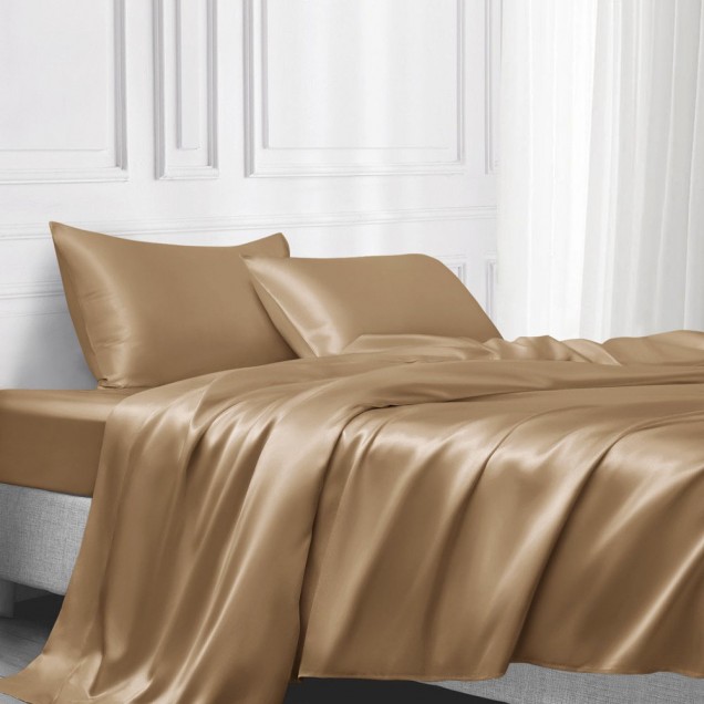 Cappuccino 22 Momme Mulberry Silk Flat Sheet Canada Cappuccino 22 Momme Mulberry Silk Flat Sheet Canada
