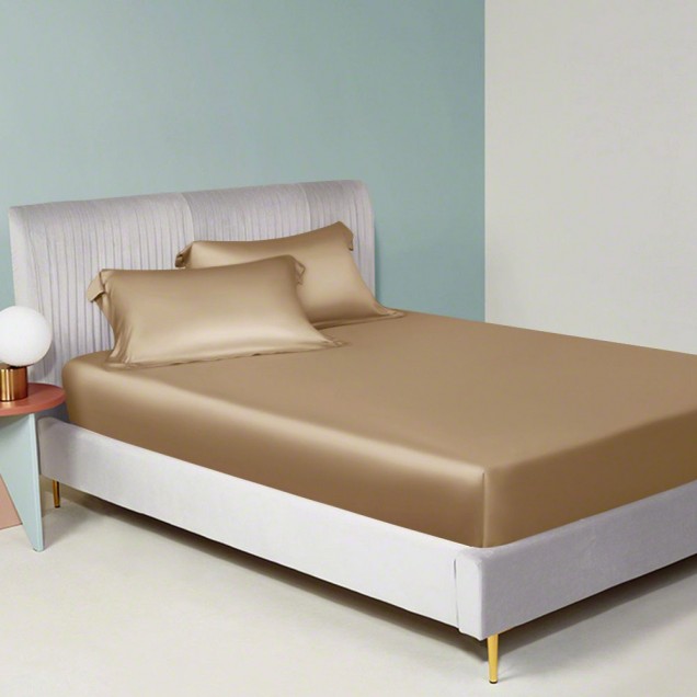 Cappuccino 22 Momme Mulberry Silk Sheet Set Canada Cappuccino 22 Momme Mulberry Silk Sheet Set Canada