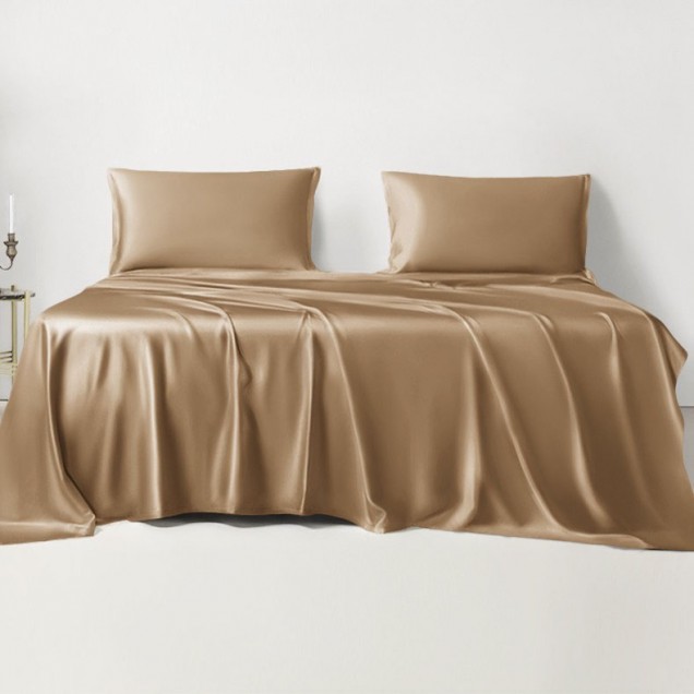 Cappuccino 22 Momme Mulberry Silk Sheet Set Canada Cappuccino 22 Momme Mulberry Silk Sheet Set Canada