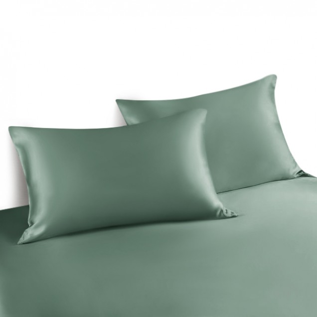 Celadon Green Envelope 22 Momme Mulberry Silk Pillowcase Canada Celadon Green Envelope 22 Momme Mulberry Silk Pillowcase Canada