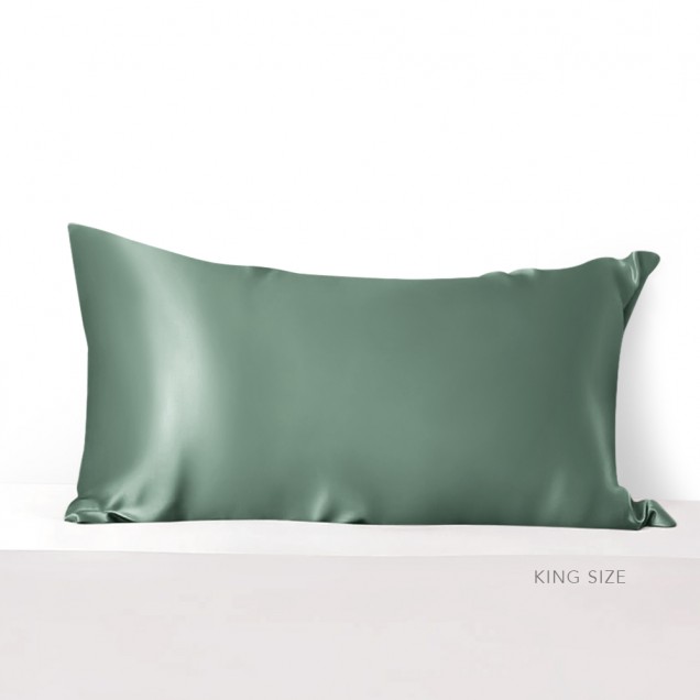 Celadon Green 22 Momme Mulberry Silk Pillowcase with Hidden Zipper Canada Celadon Green 22 Momme Mulberry Silk Pillowcase with Hidden Zipper Canada