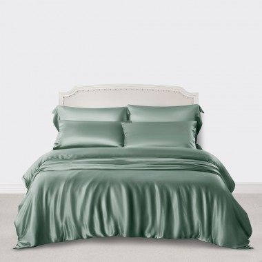 Celadon Green 3 PCS 22 Momme Mulberry Silk Duvet Cover Set Canada