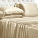 Champagne 22 Momme Mulberry Silk Fitted Sheet Canada Champagne 22 Momme Mulberry Silk Fitted Sheet Canada
