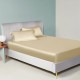 Champagne 22 Momme Mulberry Silk Fitted Sheet Canada Champagne 22 Momme Mulberry Silk Fitted Sheet Canada