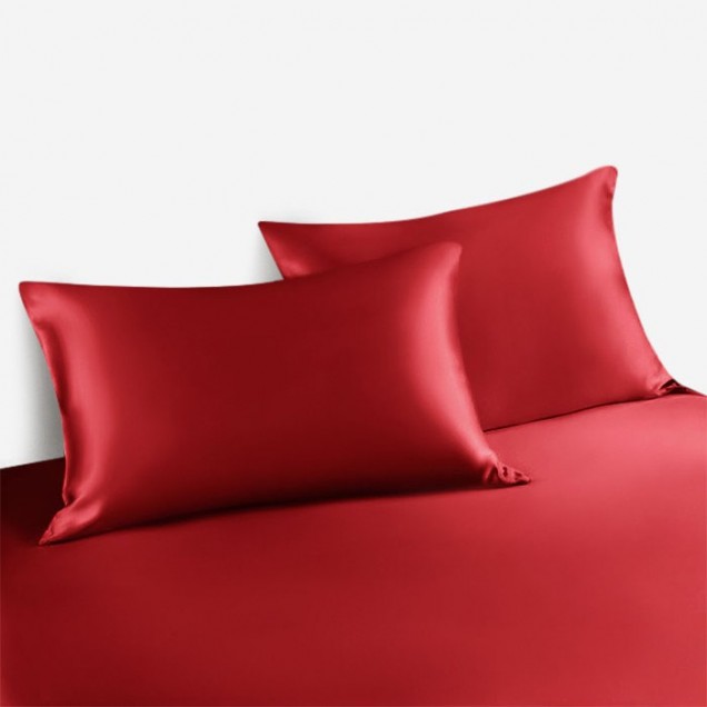 Cherry 22 Momme Mulberry Silk Pillowcase with Hidden Zipper Canada Cherry 22 Momme Mulberry Silk Pillowcase with Hidden Zipper Canada