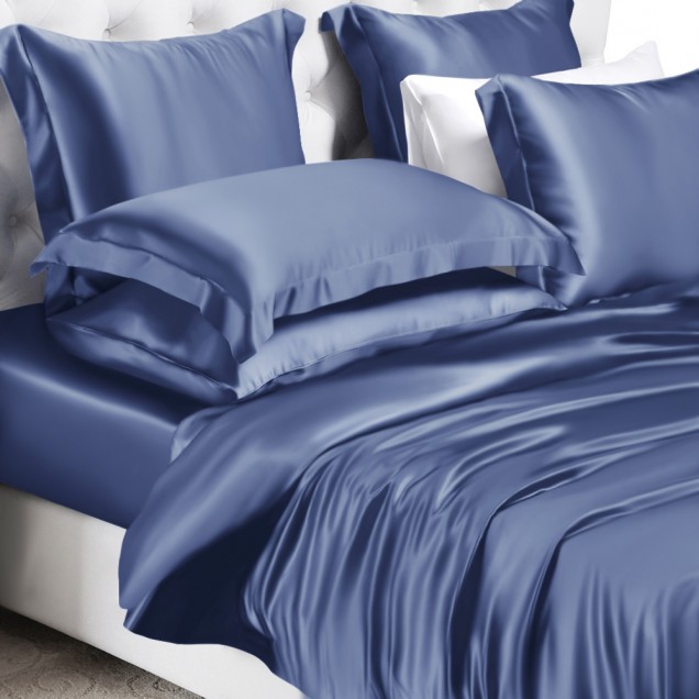 Dark Blue 22 Momme Mulberry Silk Duvet Cover Canada Dark Blue 22 Momme Mulberry Silk Duvet Cover Canada