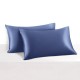 Dark Blue 22 Momme Mulberry Silk Pillowcase with Hidden Zipper Canada Dark Blue 22 Momme Mulberry Silk Pillowcase with Hidden Zipper Canada