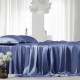 Dark Blue 22 Momme Mulberry Silk Sheet Set Canada Dark Blue 22 Momme Mulberry Silk Sheet Set Canada