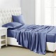 Dark Blue 22 Momme Mulberry Silk Sheet Set Canada Dark Blue 22 Momme Mulberry Silk Sheet Set Canada