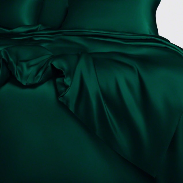 Dark Green 22 Momme Mulberry Silk Duvet Cover Canada Dark Green 22 Momme Mulberry Silk Duvet Cover Canada