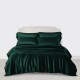 Dark Green 3 PCS 22 Momme Mulberry Silk Duvet Cover Set Canada Dark Green 3 PCS 22 Momme Mulberry Silk Duvet Cover Set Canada