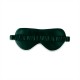 Dark Green & Ivory Suede Rose Silk Eye Mask Canada