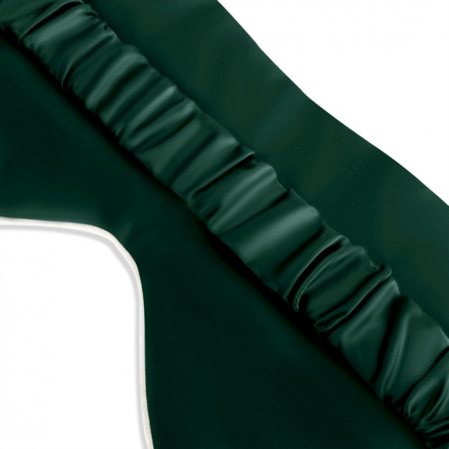 Dark Green & Ivory Suede Rose Silk Eye Mask Canada