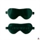 Dark Green & Ivory Suede Rose Silk Eye Mask Canada