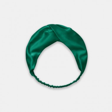 Dark Green Mulberry Silk Headband Canada