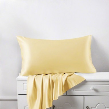 Gold 22 Momme Mulberry Silk Pillowcase with Hidden Zipper Canada