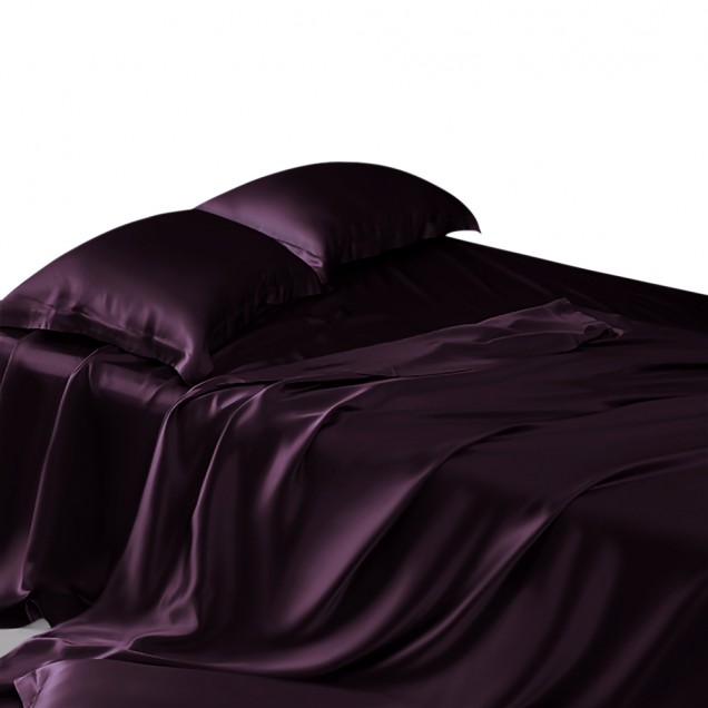 Grape 22 Momme Mulberry Silk Flat Sheet Canada Grape 22 Momme Mulberry Silk Flat Sheet Canada