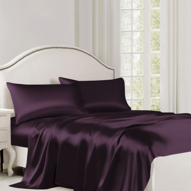 Grape 22 Momme Mulberry Silk Flat Sheet Canada Grape 22 Momme Mulberry Silk Flat Sheet Canada