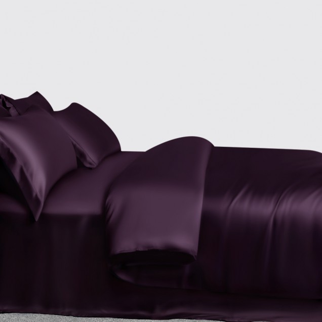 Grape 3 PCS 22 Momme Mulberry Silk Duvet Cover Set Canada Grape 3 PCS 22 Momme Mulberry Silk Duvet Cover Set Canada