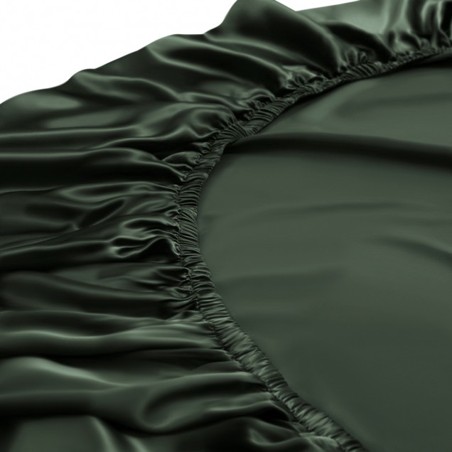 Hunter Green 22 Momme Mulberry Silk Fitted Sheet Canada Hunter Green 22 Momme Mulberry Silk Fitted Sheet Canada