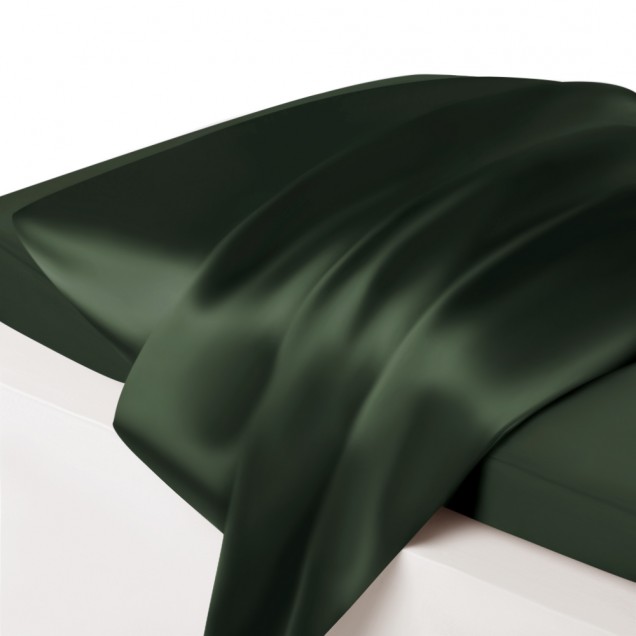 Hunter Green Envelope 22 Momme Mulberry Silk Pillowcase Canada Hunter Green Envelope 22 Momme Mulberry Silk Pillowcase Canada