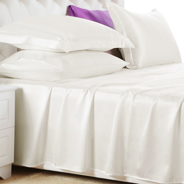 Ivory 22 Momme Mulberry Silk Flat Sheet Canada Ivory 22 Momme Mulberry Silk Flat Sheet Canada