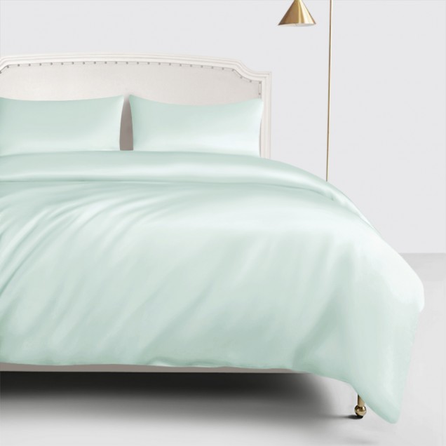 Light Cyan 22 Momme Mulberry Silk Duvet Cover Canada Light Cyan 22 Momme Mulberry Silk Duvet Cover Canada