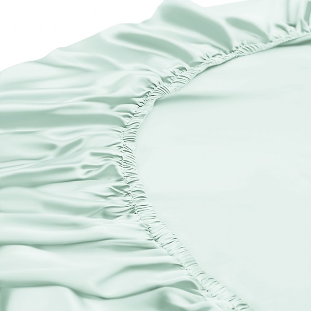 Light Cyan 22 Momme Mulberry Silk Fitted Sheet Canada Light Cyan 22 Momme Mulberry Silk Fitted Sheet Canada