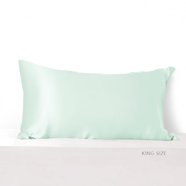 Light Cyan 22 Momme Mulberry Silk Pillowcase with Hidden Zipper Canada Light Cyan 22 Momme Mulberry Silk Pillowcase with Hidden Zipper Canada