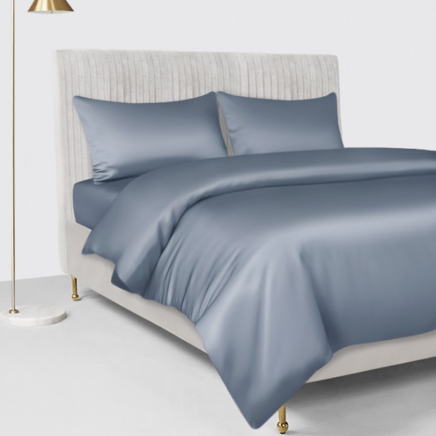 Misty Blue 22 Momme Mulberry Silk Duvet Cover Canada Misty Blue 22 Momme Mulberry Silk Duvet Cover Canada