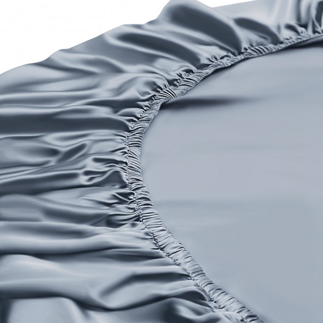 Misty Blue 22 Momme Mulberry Silk Fitted Sheet Canada Misty Blue 22 Momme Mulberry Silk Fitted Sheet Canada