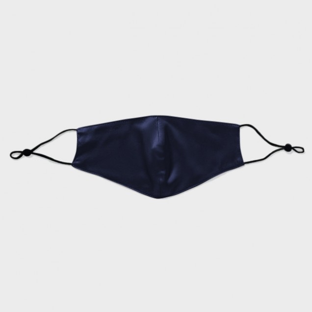 Navy & Black Double-Sided 22 Momme Silk Face Mask Canada Navy & Black Double-Sided 22 Momme Silk Face Mask Canada