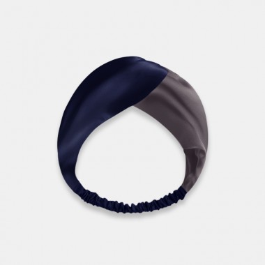 Navy & Slate Gray Mulberry Silk Headband Canada