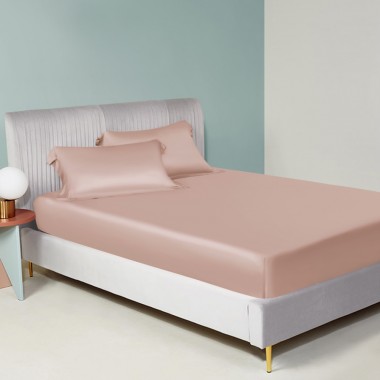 Pearl Pink 22 Momme Mulberry Silk Fitted Sheet Canada