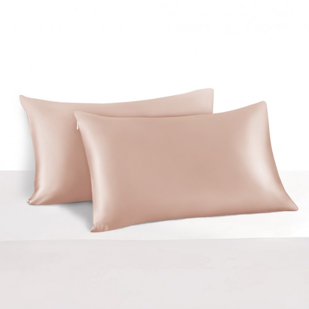 Pearl Pink 22 Momme Mulberry Silk Pillowcase with Hidden Zipper Canada Pearl Pink 22 Momme Mulberry Silk Pillowcase with Hidden Zipper Canada