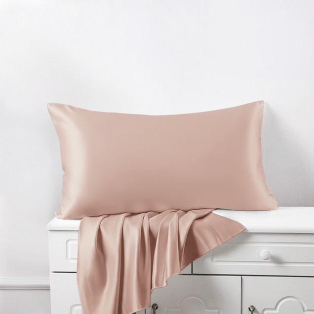 Pearl Pink 22 Momme Mulberry Silk Pillowcase with Hidden Zipper Canada Pearl Pink 22 Momme Mulberry Silk Pillowcase with Hidden Zipper Canada