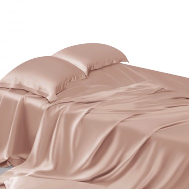 Pearl Pink 22 Momme Mulberry Silk Sheet Set Canada