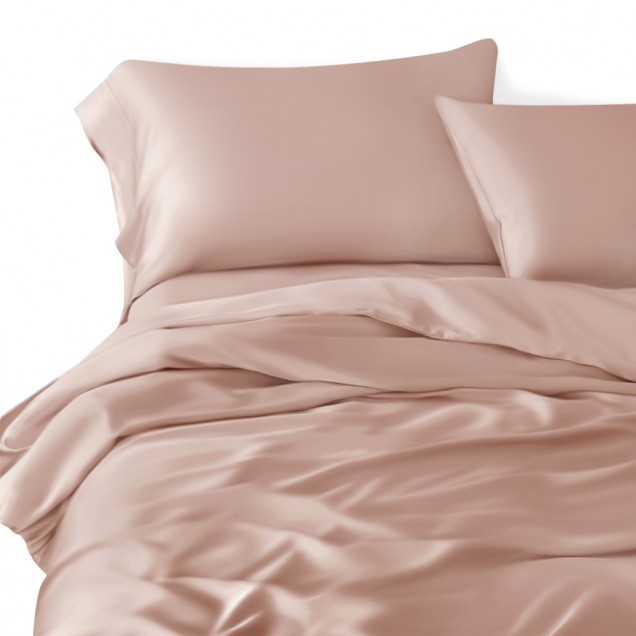Pearl Pink 3 PCS 22 Momme Mulberry Silk Duvet Cover Set Canada Pearl Pink 3 PCS 22 Momme Mulberry Silk Duvet Cover Set Canada