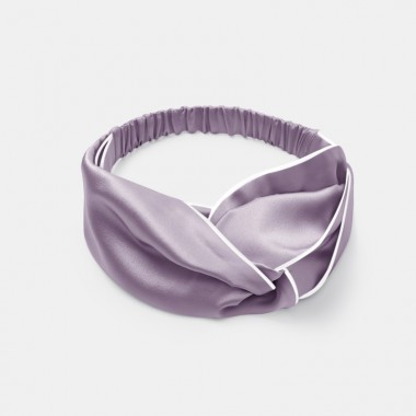 Purple & Ivory Silk Headband Canada
