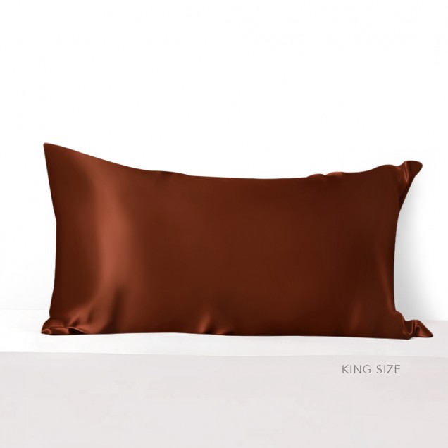 Rust Red 22 Momme Mulberry Silk Pillowcase with Hidden Zipper Canada Rust Red 22 Momme Mulberry Silk Pillowcase with Hidden Zipper Canada